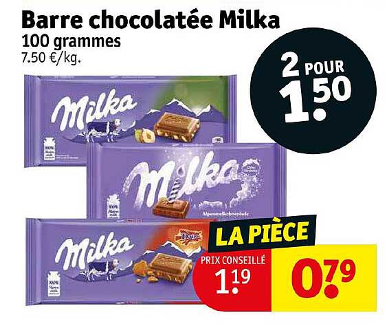 Barre Chocolatée Milka
