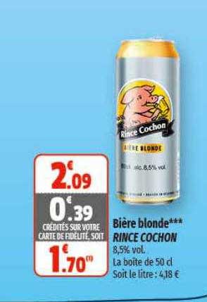 bière blonde rince cochon