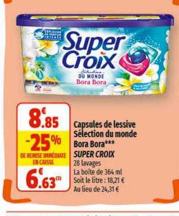 Capsules De Lessive Sélection Du Monde Bora Bora Super Croix