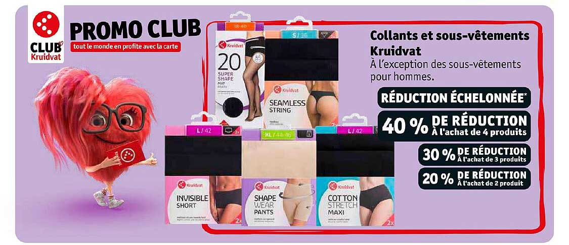 collants et sous-vêtements kruidvat