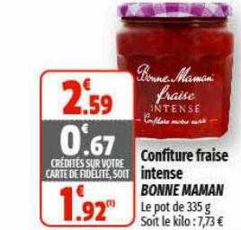 confiture fraise intense bonne maman
