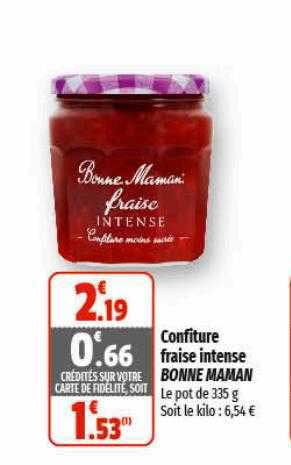 confiture fraise intense bonne maman