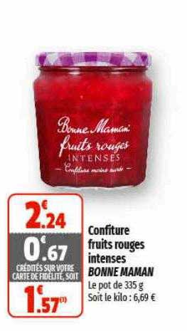 confiture fruits rouges intenses bonne maman