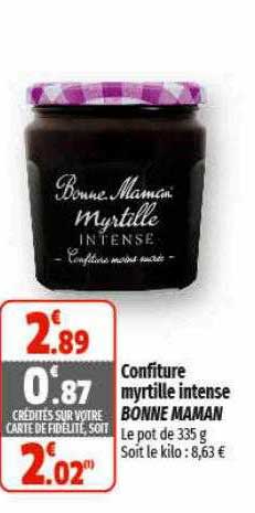 confiture myrtille intense bonne maman