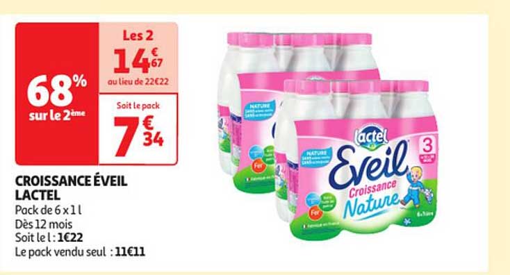 Croissance éveil Lactel