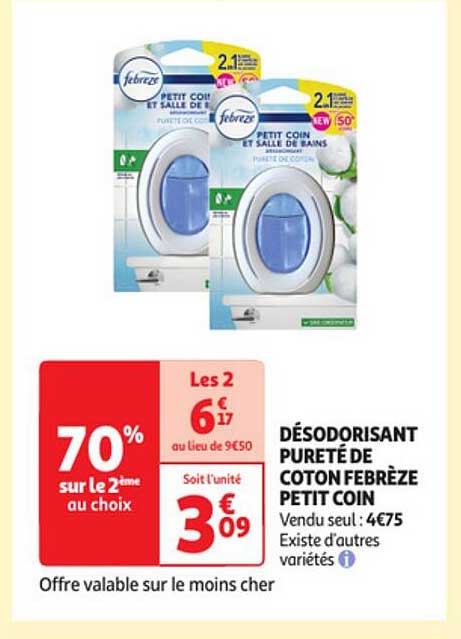 Désodorisant Pureté De Coton Febrèze Petit Coin
