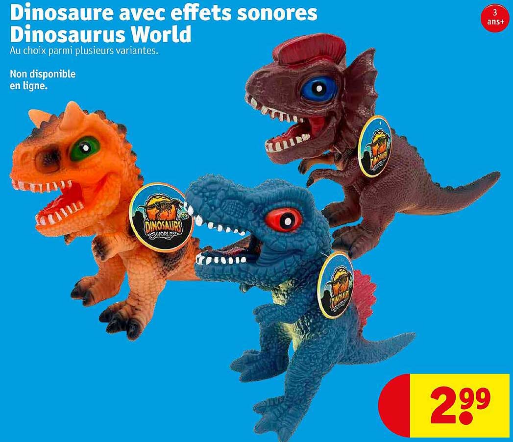 dinosaure avec effets sonores dinosaurus world