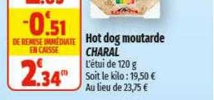 hot dog moutarde charal