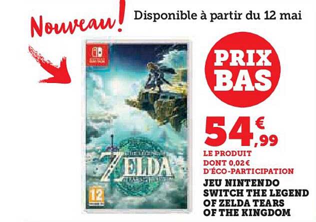 Jeu Nintendo Switch The Legend Of Zelda Tears Of The Kingdom