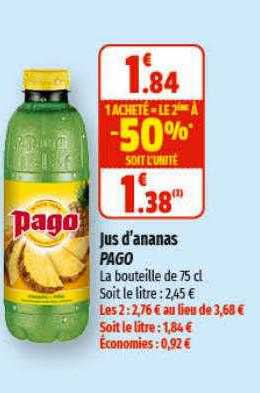 jus d'ananas pago