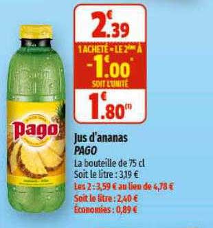jus d'ananas pago