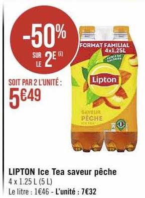 Lipton Ice Tea Saveur Pêche