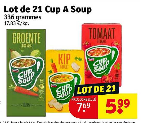 lot de 21 cup a soup