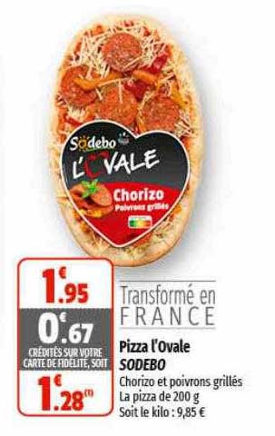 Pizza L'ovale Sodebo