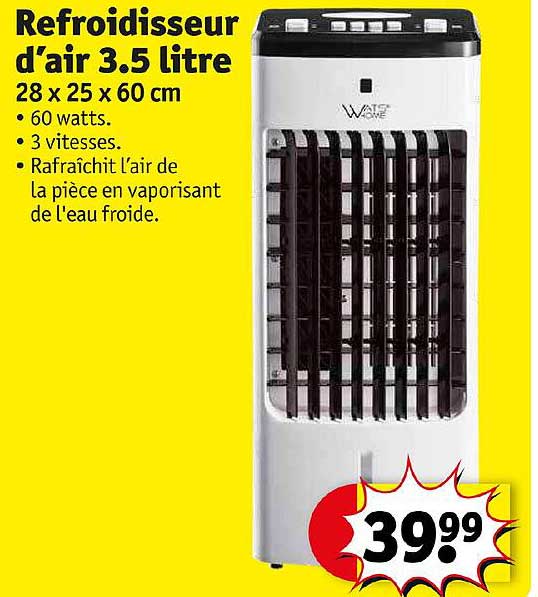 refroidisseur d'air 3.5 litre watshome