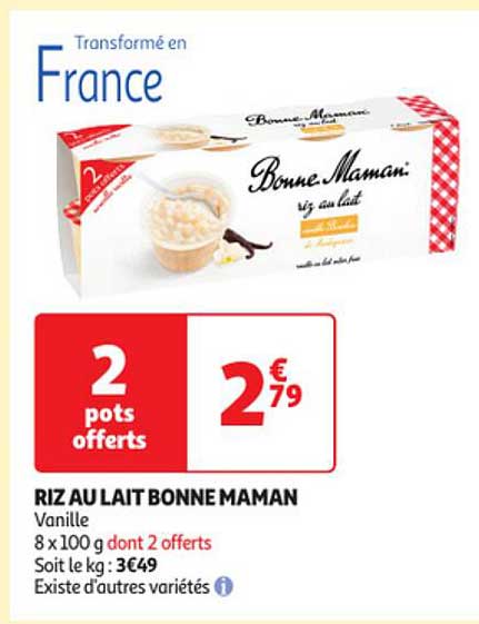 riz au lait bonne maman