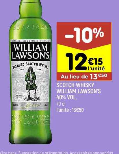 scotch whisky william lawson's 40% vol.