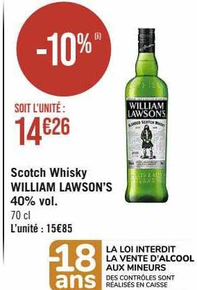 scotch whisky william lawson's 40% vol.
