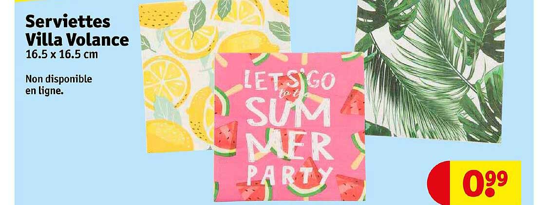 Serviettes Villa Volance