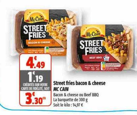 street fries bacon & cheese mc cain