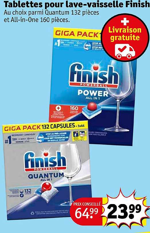 tablettes pour lave-vaisselle finish