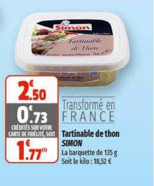 Tartinable De Thon Simon