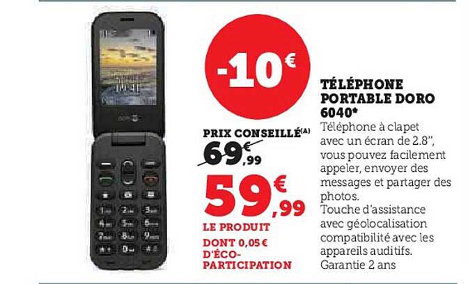 téléphone portable door 6040