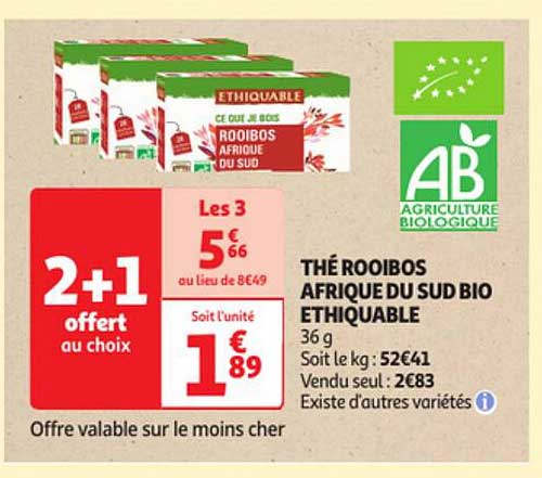 Thé Rooibos Afrique Du Sud Bio éthiquable