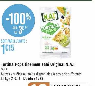 tortilla pops finement salé original n.a.!