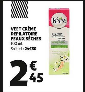 veet crème dépilatoire peaux sèches