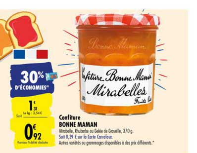 confiture bonne maman mirabelles