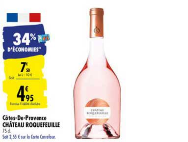 côtes-de-provence château roquefeuille 34% d'économies