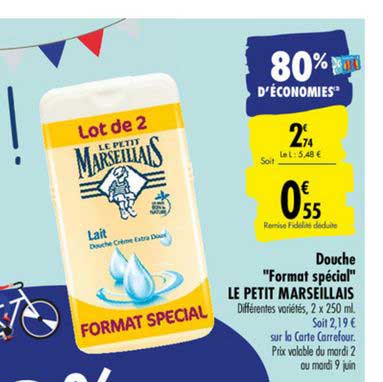 douche format spécial le petit marseillais