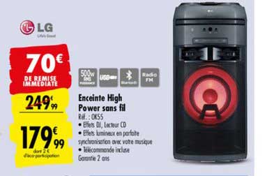 lg enceinte high power sans fil
