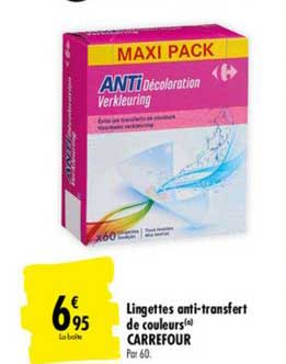 Lingettes Anti Transfert De Couleurs Carrefour