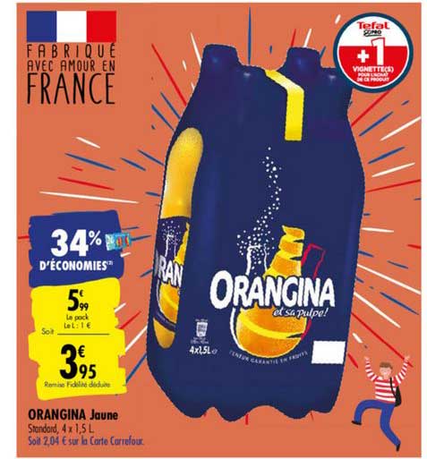 orangina jaune 34% d'économies