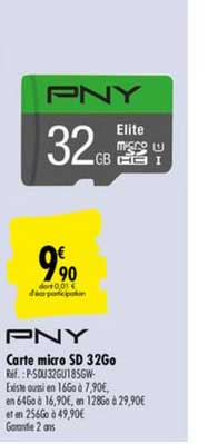 pny carte micro sd 32go