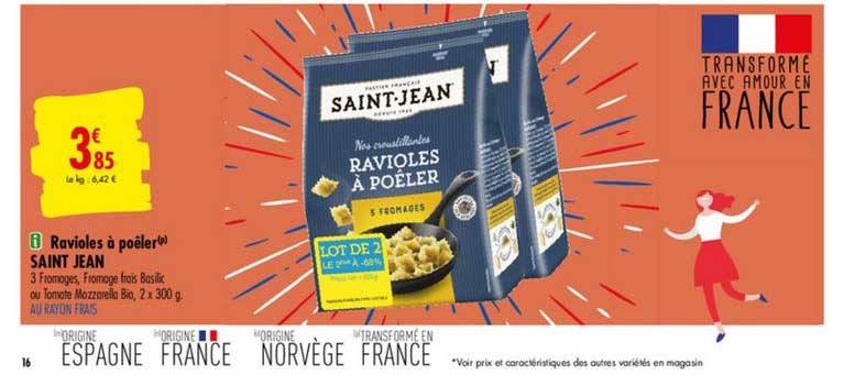 Ravioles à Poêler Saint Jean