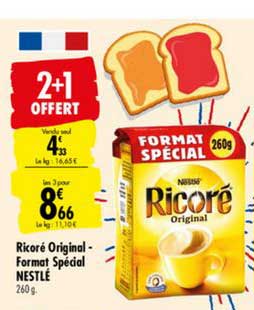 ricoré original format spécial nestlé 2+1 offert
