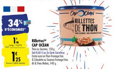 rillettes cap océan 34% d'économies