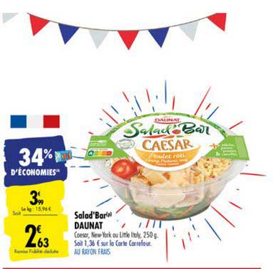 salad'bar daunat 34% d'économies