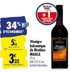 vinaigre balsamique de modène maille 34% d'économies