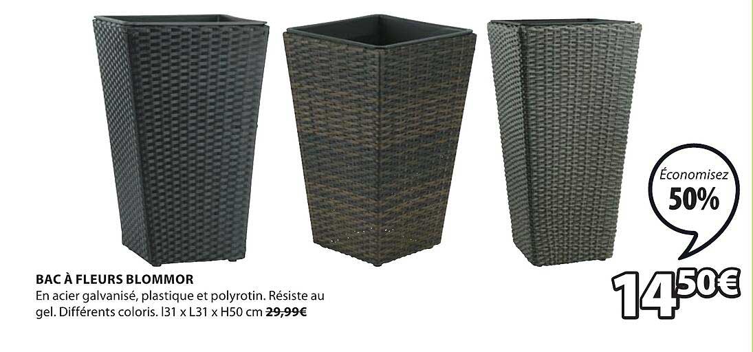 bac à fleurs blommor