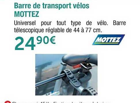 barre de transport vélos mottez