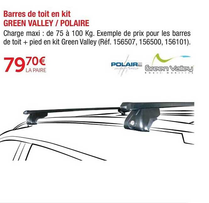 barres de toit en kit green valley - polaire