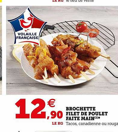 Brochette Filet De Poulet Faite Main