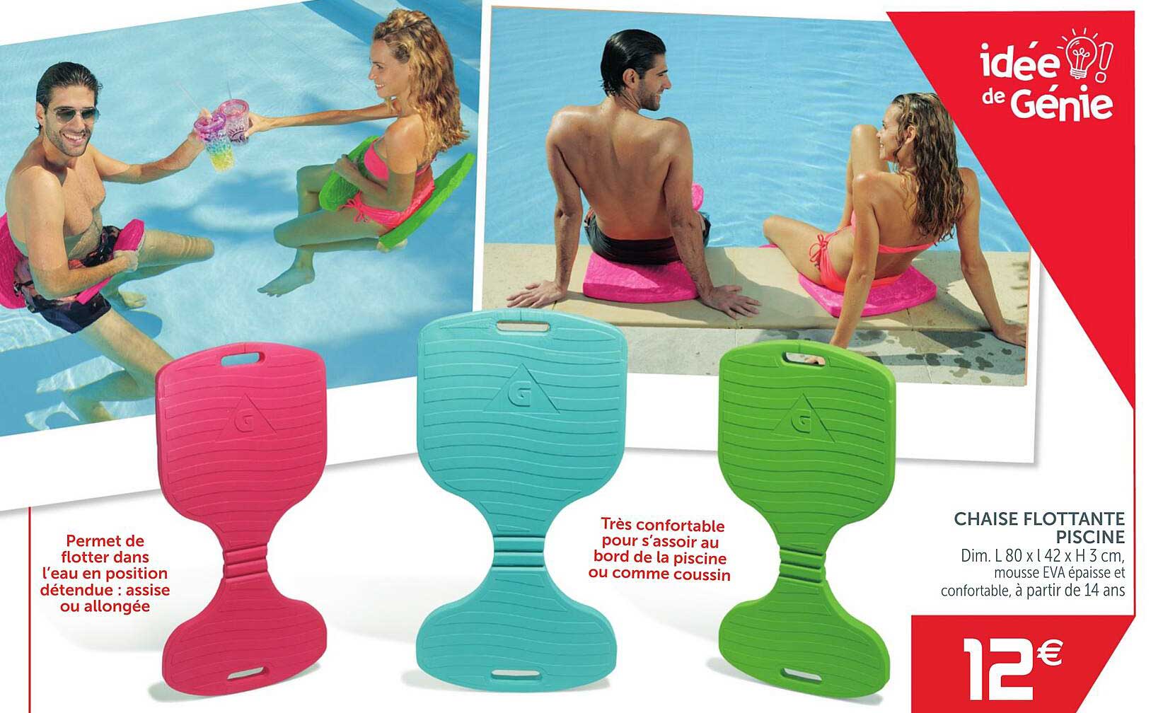 chaise flottante piscine