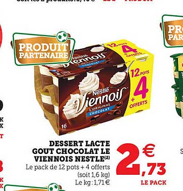 Dessert Lacte Gout Chocolat Le Viennois Nestle