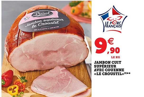 Jambon Cuit Supérieur Avec Couenne