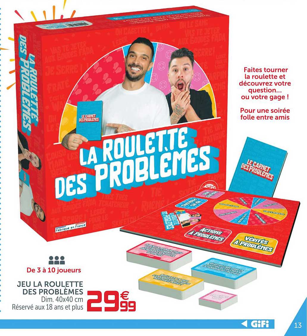 jeu la roulette des problèmes